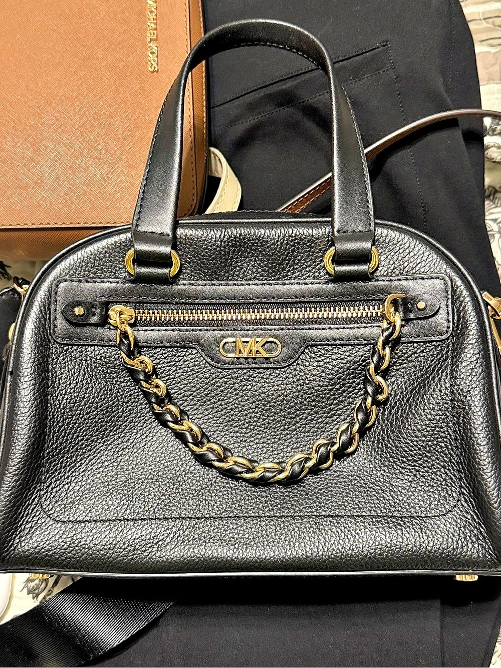 Michael Kors Black Satchel crossbody bag